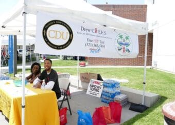 Students booth during National HIV Testing Day on campus.