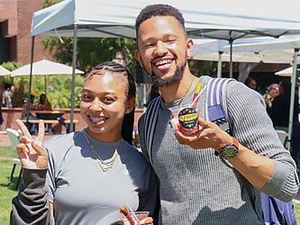 CDU students enjoying snacks on campus