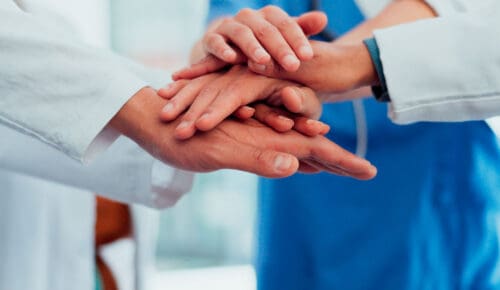 Doctors working with each other.