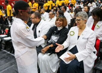 The CDU Pipeline Program celebrated a significant milestone with the 25th Annual Junior White Coat Ceremony, honoring 140 Pre-K–12th grade students from the Saturday Science Academy II (SSA II) for their achievements in science and healthcare education.