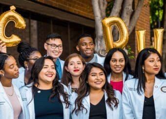 CDU students in white coats