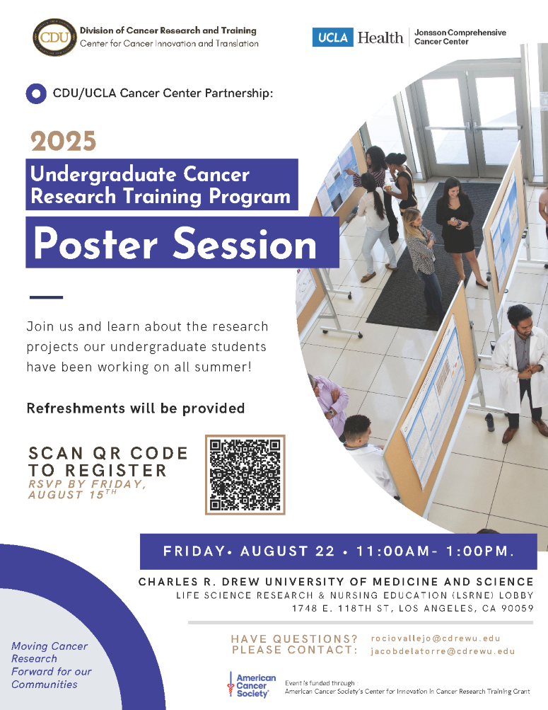 Undergraduate Cancer Research Training Program Poster Session | Charles ...