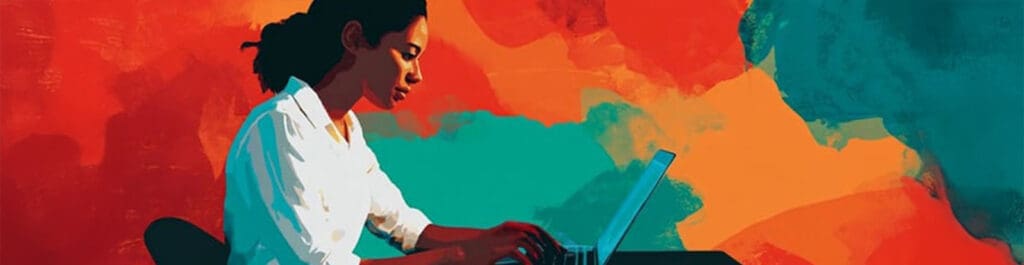 PRISM Student at a computer