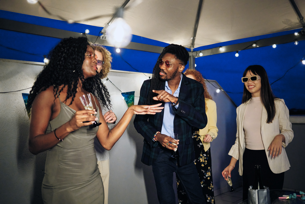 Guests mingling