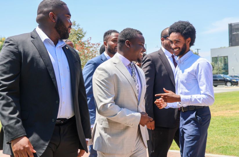 MD students in suits