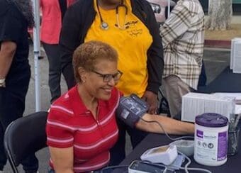 Student with Mayor Karen Bass