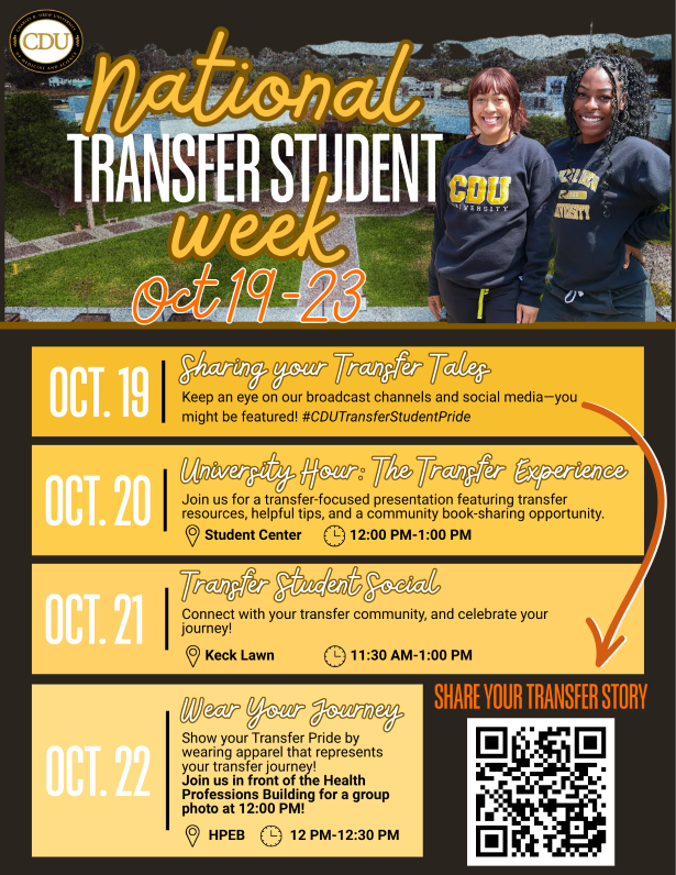 National Transfer Student Week flyer