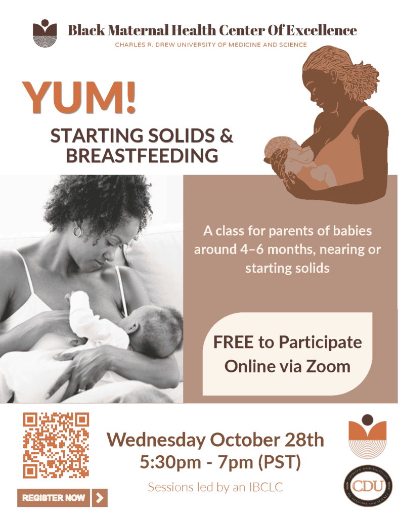 Yum! Starting Solids & Breastfeeding flyer